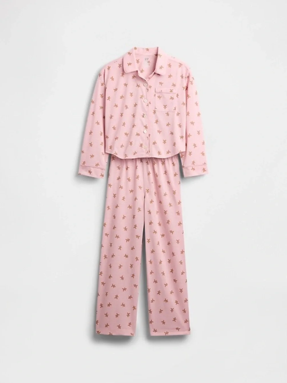 GAP Girls Pink Gingerbread Soft Pajama Top Size 12 (TOP ONLY)